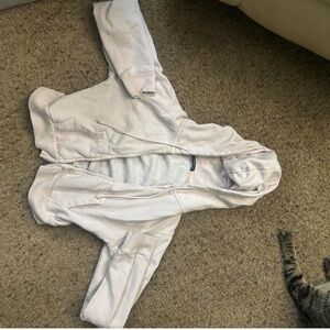 baby pink brandy melville cropped zip up